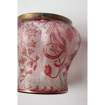 Old Saint Louis サン ルイ アシッド エッチング ガラス ビスケットバレ　Y061 