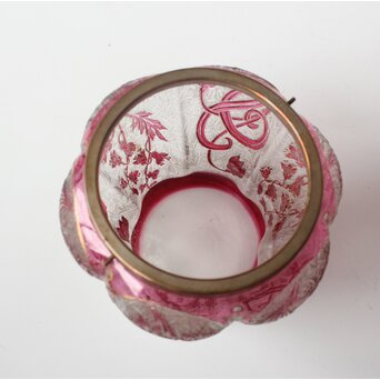 Old Saint Louis サン ルイ アシッド エッチング ガラス ビスケットバレ　Y061 