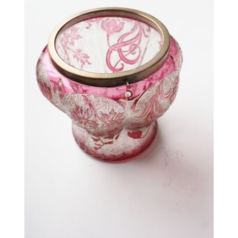 Old Saint Louis サン ルイ アシッド エッチング ガラス ビスケットバレ　Y061 