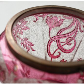 Old Saint Louis サン ルイ アシッド エッチング ガラス ビスケットバレ　Y061 