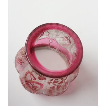 Old Saint Louis サン ルイ アシッド エッチング ガラス ビスケットバレ　Y061 