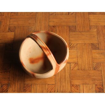 西村春湖 備前窯 火色手鉢 共箱　P549 