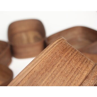 桑 曲げわっぱ 煙草盆 6個1組　X595 