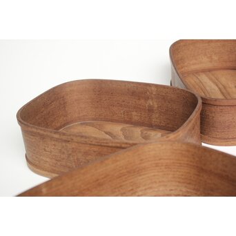 桑 曲げわっぱ 煙草盆 6個1組　X595 