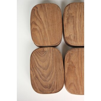 桑 曲げわっぱ 煙草盆 6個1組　X595 