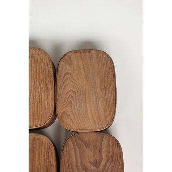 桑 曲げわっぱ 煙草盆 6個1組　X595 