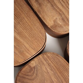 桑 曲げわっぱ 煙草盆 6個1組　X595 