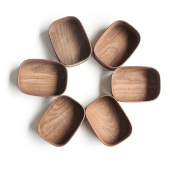 桑 曲げわっぱ 煙草盆 6個1組　X595