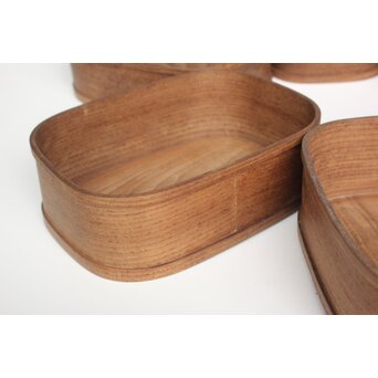 桑 曲げわっぱ 煙草盆 6個1組　X595 