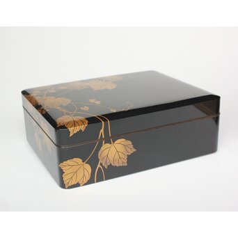 三田村自芳 蔦蒔絵 料紙箱　Q383 