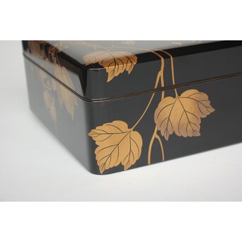 三田村自芳 蔦蒔絵 料紙箱　Q383 