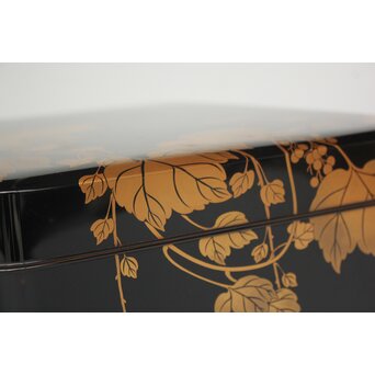 三田村自芳 蔦蒔絵 料紙箱　Q383 