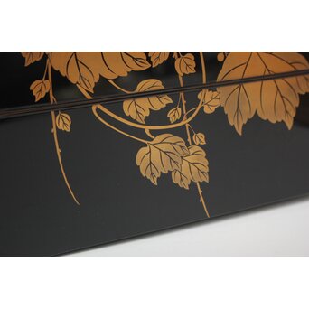 三田村自芳 蔦蒔絵 料紙箱　Q383 