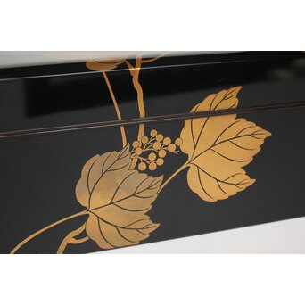 三田村自芳 蔦蒔絵 料紙箱　Q383 