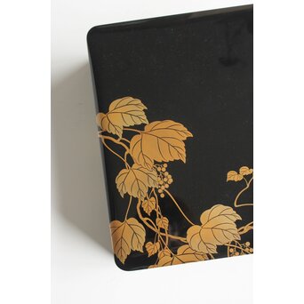 三田村自芳 蔦蒔絵 料紙箱　Q383 