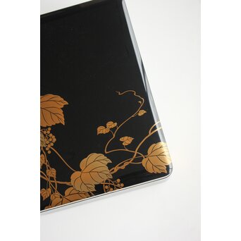 三田村自芳 蔦蒔絵 料紙箱　Q383 