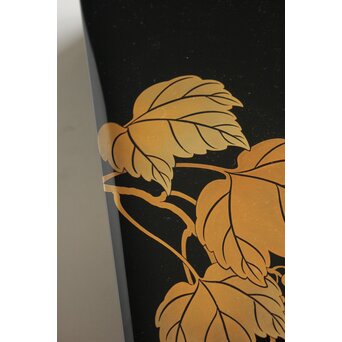 三田村自芳 蔦蒔絵 料紙箱　Q383 