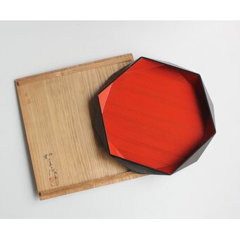 守屋松亭 切子菓子盆　Q384