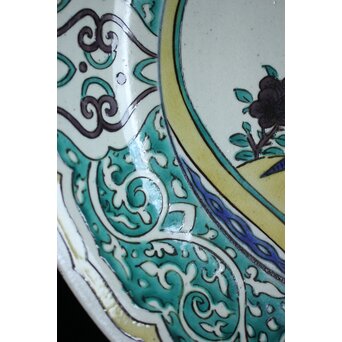 二代 徳田八十吉 九谷村原石作 古九谷敬幕 飾皿　P551 