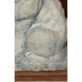 飛田朝二郎【霊狗】翡翠石彫か　U377 