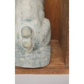 飛田朝二郎【霊狗】翡翠石彫か　U377 