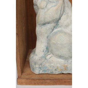 飛田朝二郎【霊狗】翡翠石彫か　U377 