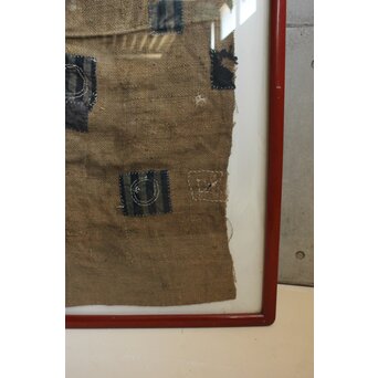 ボロ 古布 継接麻袋 額装　U378 