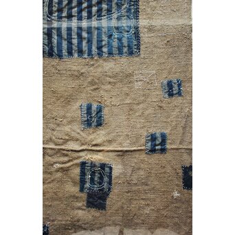 ボロ 古布 継接麻袋 額装　U378 