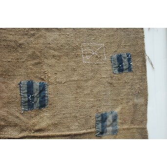 ボロ 古布 継接麻袋 額装　U378 