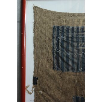 ボロ 古布 継接麻袋 額装　U378 