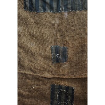 ボロ 古布 継接麻袋 額装　U378 