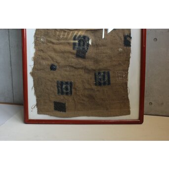ボロ 古布 継接麻袋 額装　U378 