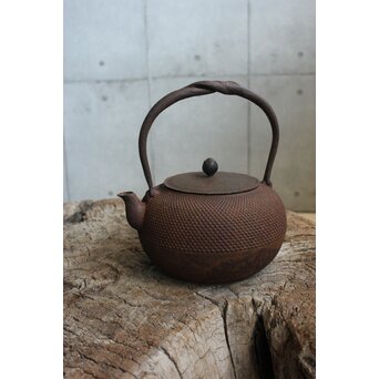 小泉仁左衛門 御釜屋 南部霰鉄瓶　M456 