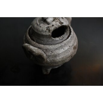 灰釉 手捻香炉　P554 