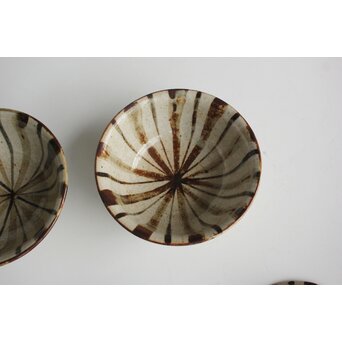 北大路魯山人 麦藁手 茶碗 二客 共箱　P555 