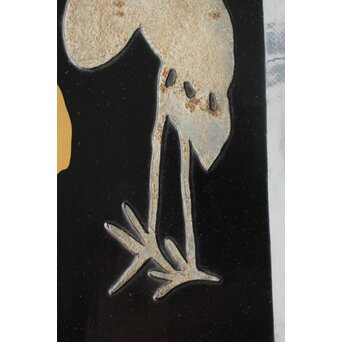 珍品 杉林古香 浅井忠や神坂雪佳図案か 光琳蒔絵 群鶴図 盆　Q386 