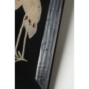 珍品 杉林古香 浅井忠や神坂雪佳図案か 光琳蒔絵 群鶴図 盆　Q386 