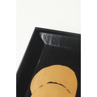 珍品 杉林古香 浅井忠や神坂雪佳図案か 光琳蒔絵 群鶴図 盆　Q386 