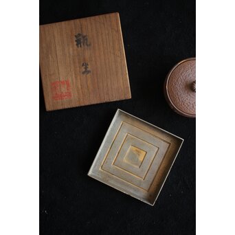 山本自爐 錫 瓶座 共箱　M457