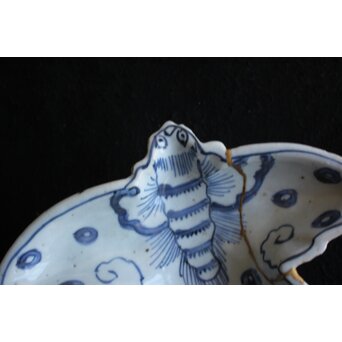 古染付 南京赤絵 呉須赤絵 古九谷 初期伊万里 皿7枚　P557 