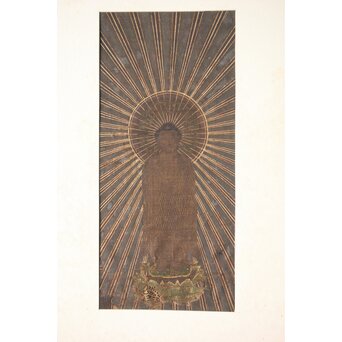 如来像 截金 切金 仏画 絹本　Z646