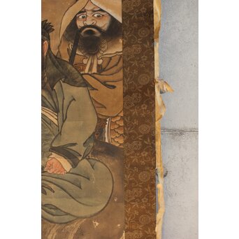 狩野常信門下 永井慶竺/常喜か 関羽周倉図　Z647 