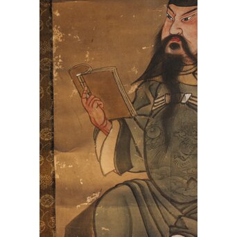 狩野常信門下 永井慶竺/常喜か 関羽周倉図　Z647 