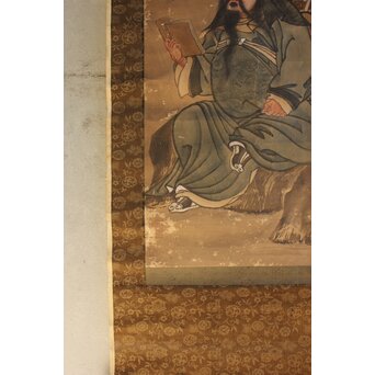 狩野常信門下 永井慶竺/常喜か 関羽周倉図　Z647 