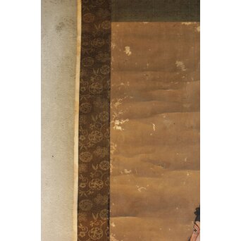 狩野常信門下 永井慶竺/常喜か 関羽周倉図　Z647 