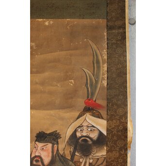 狩野常信門下 永井慶竺/常喜か 関羽周倉図　Z647 