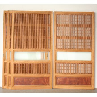障子枠付 格子戸 4枚1組　L1169