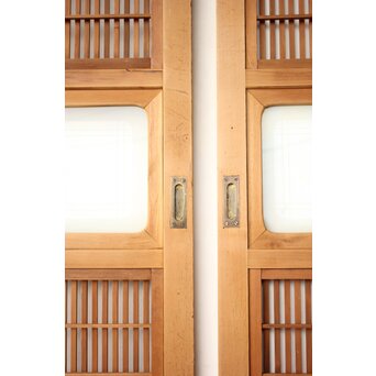 障子枠付 格子戸 4枚1組　L1169 