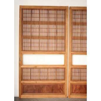 障子枠付 格子戸 4枚1組　L1169 