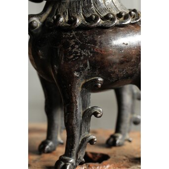 明～清 古銅獅子香炉　M458 